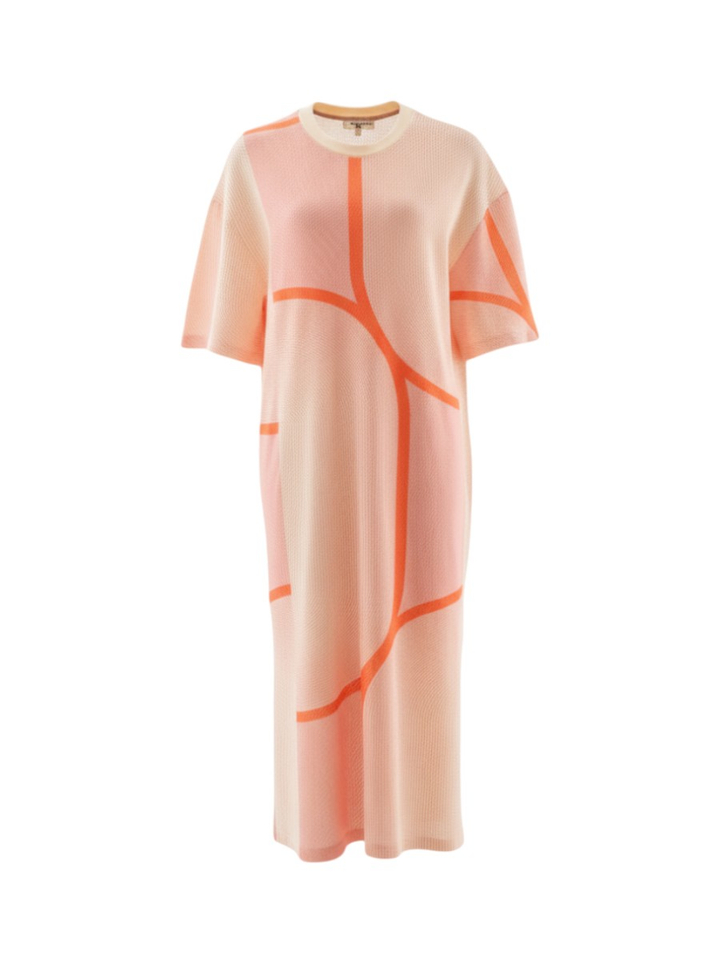Roze jurk met print Fati Orta Ma Poesie