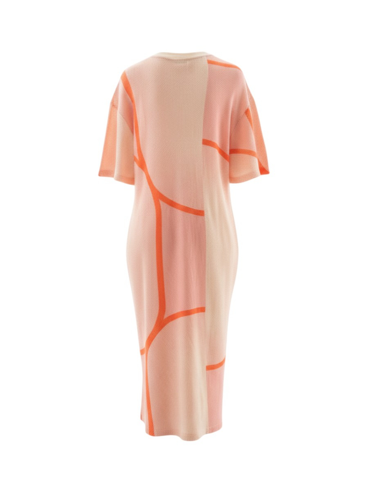 Roze jurk met print Fati Orta Ma Poesie