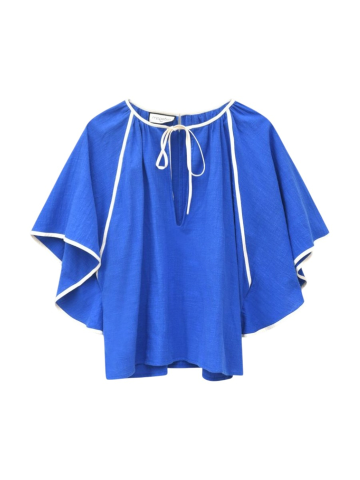 Blauwe bloes met streep detail Lita Zephyr Ma Poesie