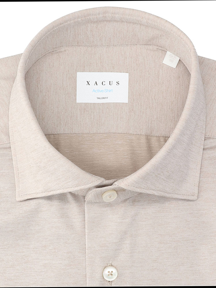 Jersey katoenen hemd (regular fit) met lange mouwen Xacus