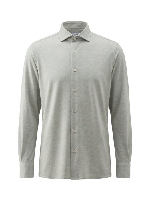 Groen jersey hemd (regular fit) met lange mouwen Xacus