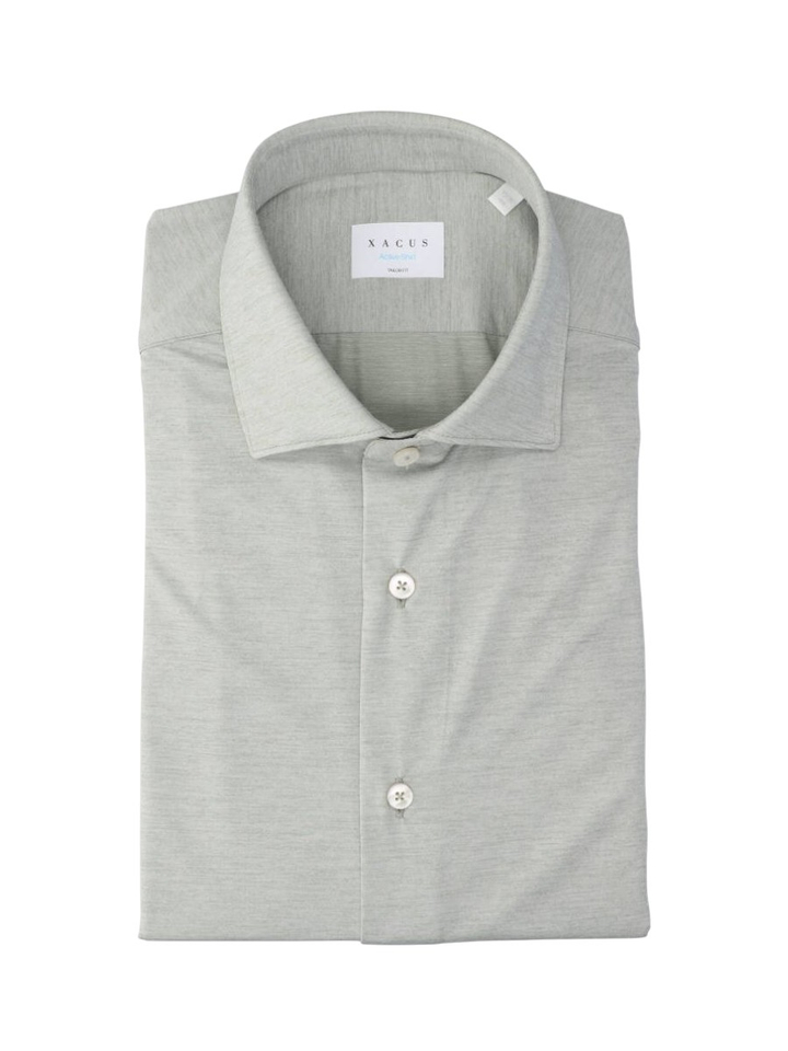 Groen jersey hemd (regular fit) met lange mouwen Xacus 