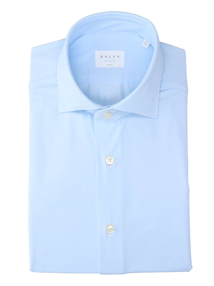 Jersey katoenen hemd (regular fit) met lange mouwen Xacus 