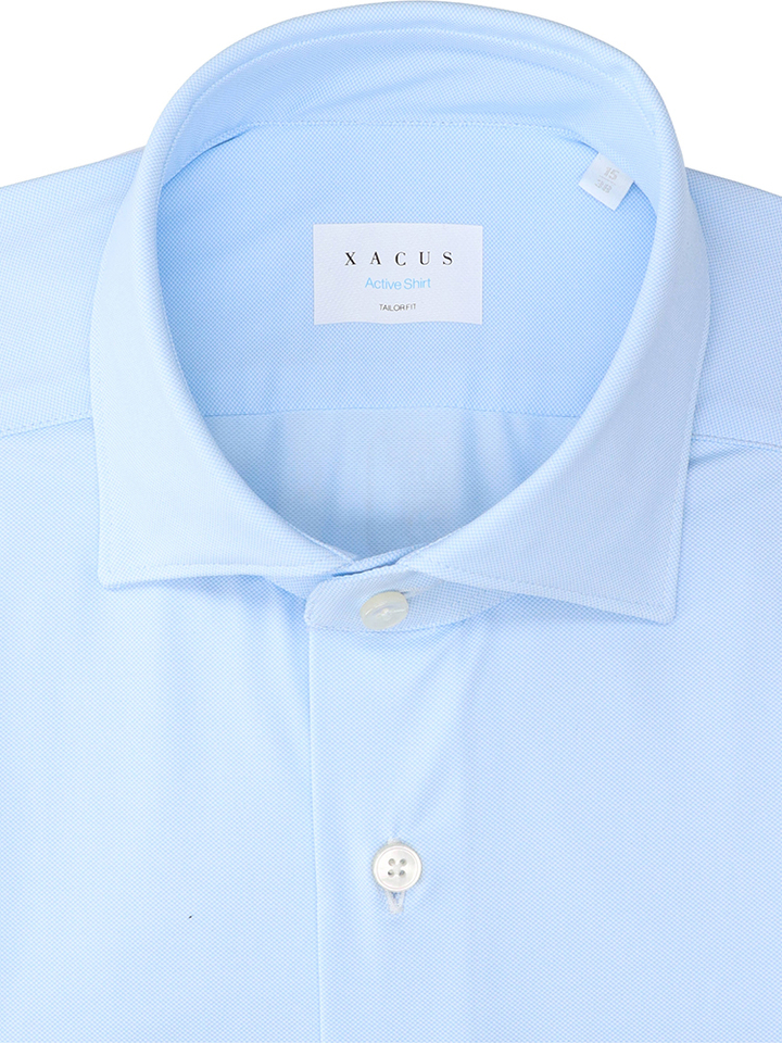 Jersey katoenen hemd (regular fit) met lange mouwen Xacus 