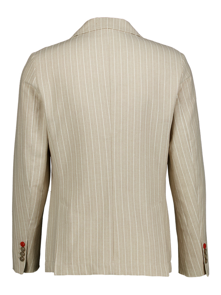 Beige gestreepte blazer A Fish Named Fred 