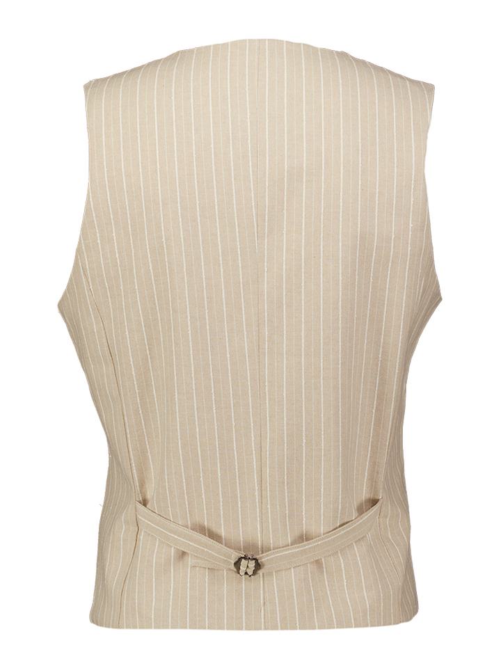 Beige gilet met streep A fish named fred