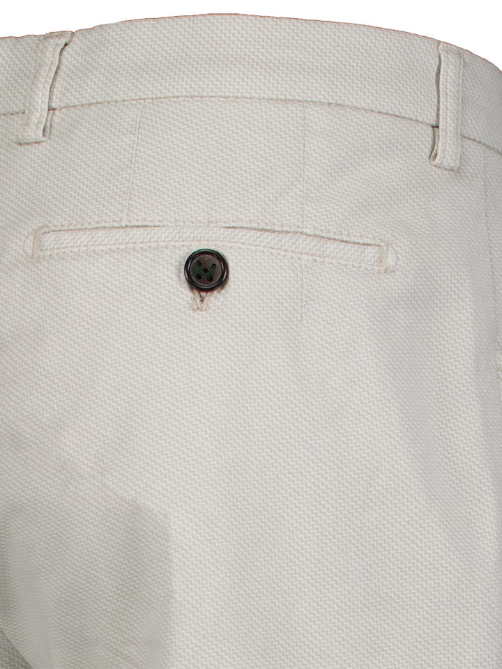 Ecru slim fit broek Morello Berwich 