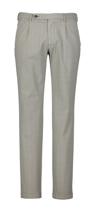 Grijze slim fit broek met patroon Morello Berwich