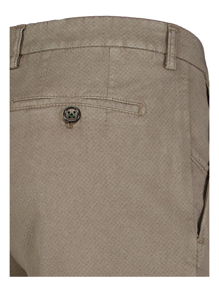 Beige bruin kleurige slim fit broek Morello Berwich