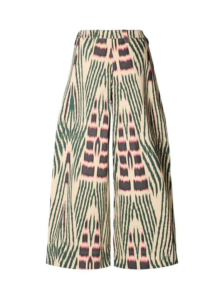 Ecru lose fit broek met print Amari Rabens Saloner 