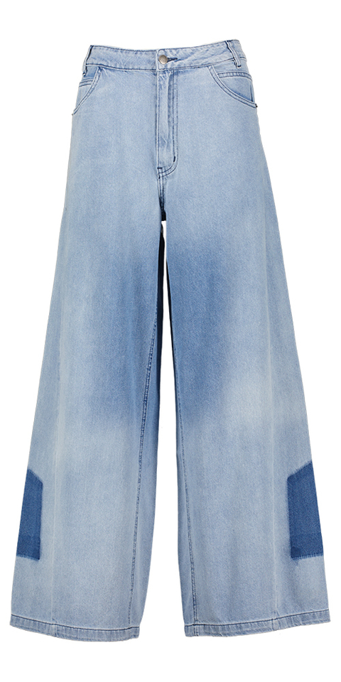 Lichtblauwe wijde jeans Lane Rabens Saloner