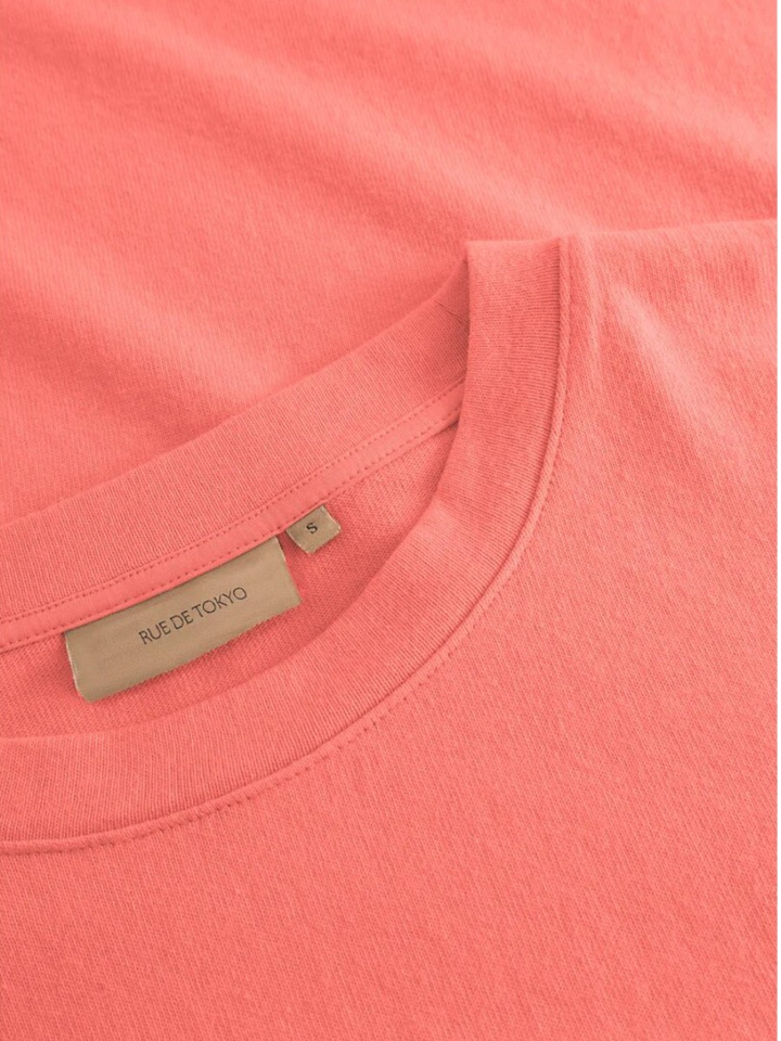 Koraal kleurige oversized t-shirt Tora Rue De Tokyo 