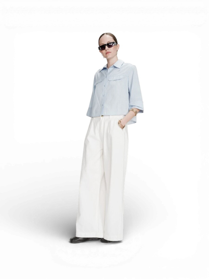 Blauwe gestreepte bloes Voice Grace&Mila