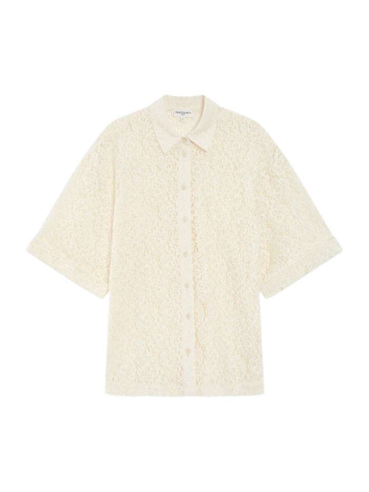 Ecru bloes in broderie Vendel Grace&Mila
