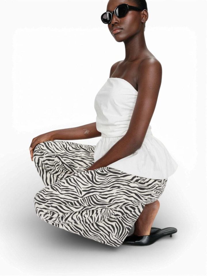 Getailleerde witte peplumtop Valo Grace&Mila