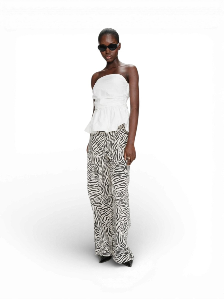 Getailleerde witte peplumtop Valo Grace&Mila