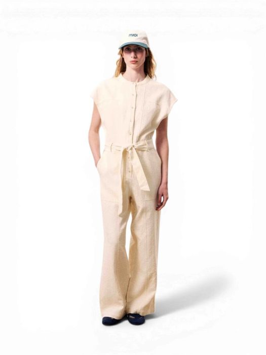 Beige geklede jumpsuit Celestia FRNCH