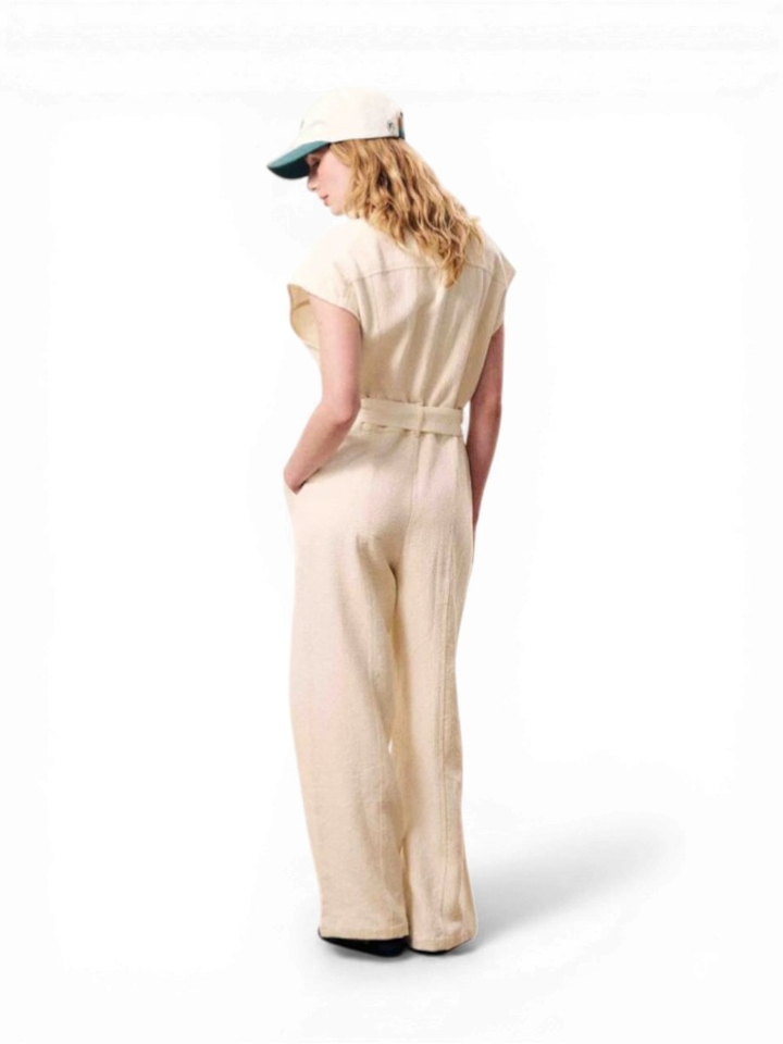 Beige geklede jumpsuit Celestia FRNCH