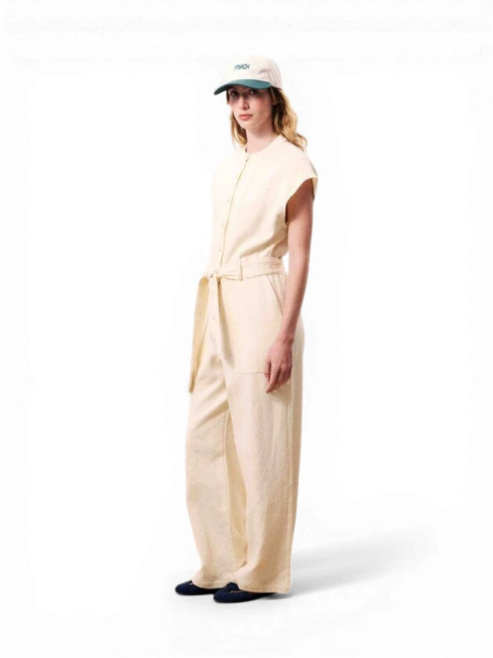 Beige geklede jumpsuit Celestia FRNCH