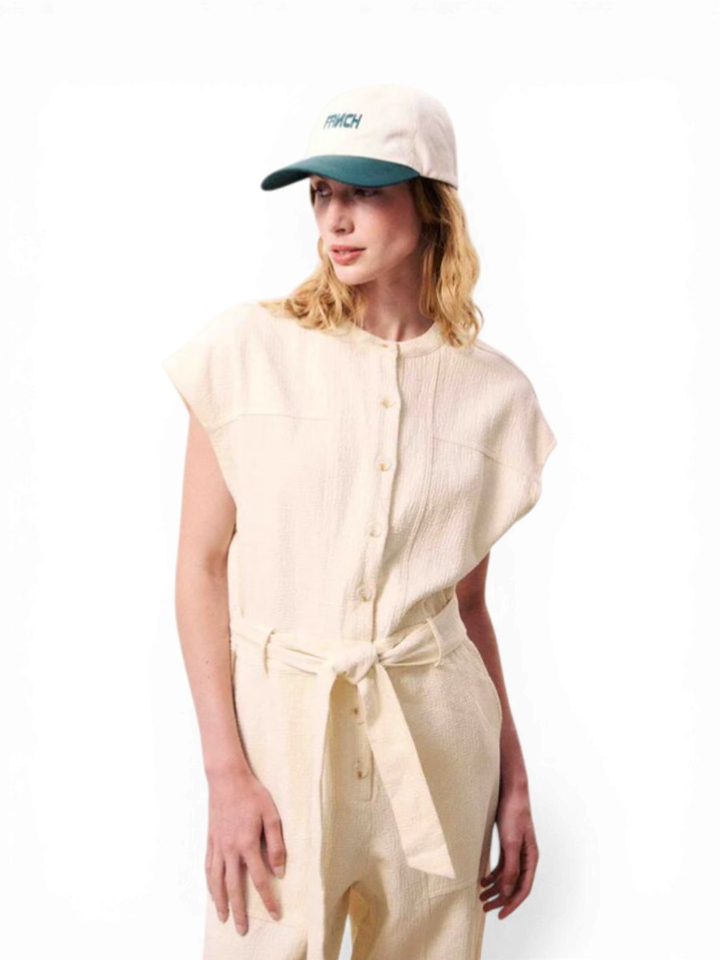 Beige geklede jumpsuit Celestia FRNCH