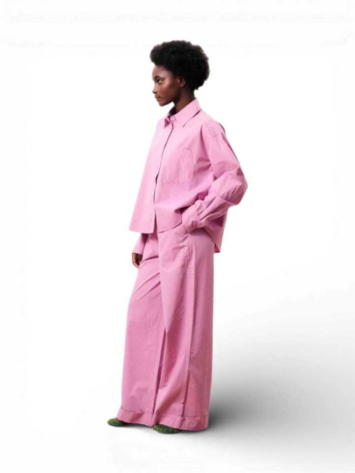 Roze blouse met knoopsluiting Lilo Frnch 