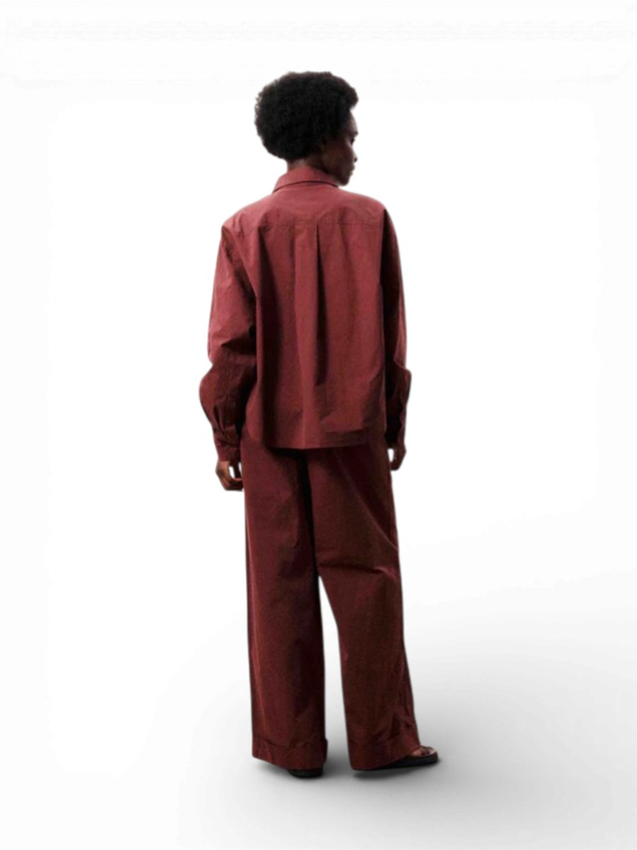 Bordeaux blouse met knoopsluiting Lilo FRNCH