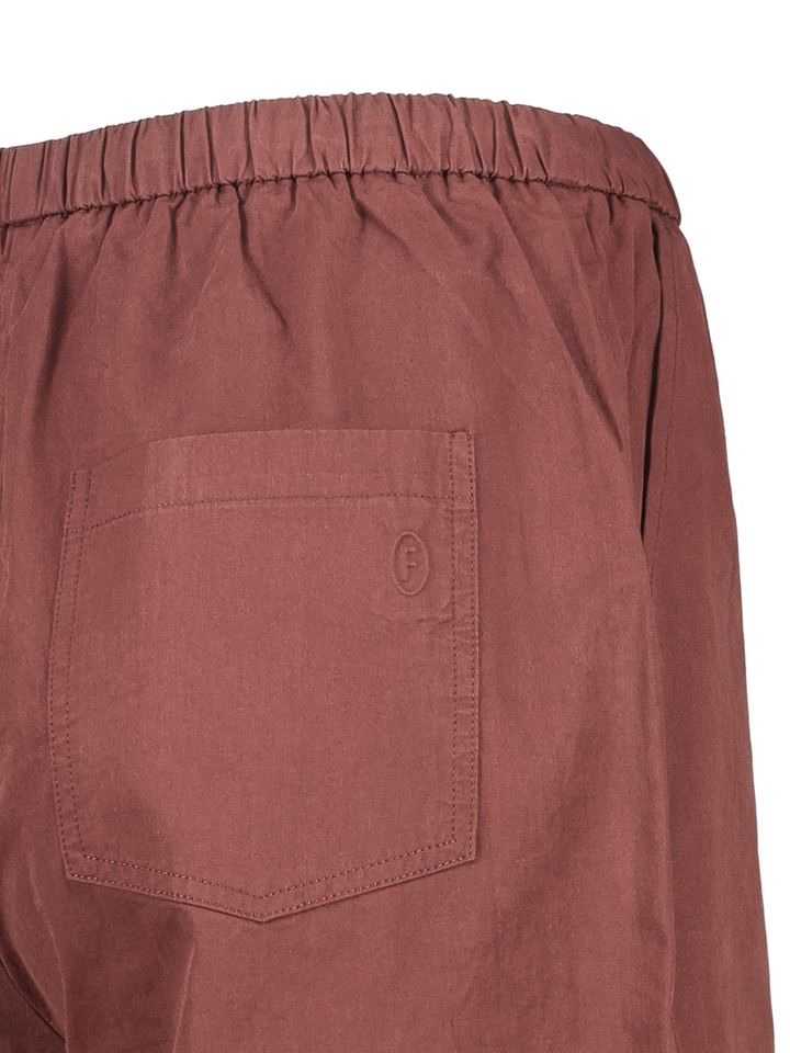 Bordeaux katoenen wijde broek met elastiek Uluna FRNCH