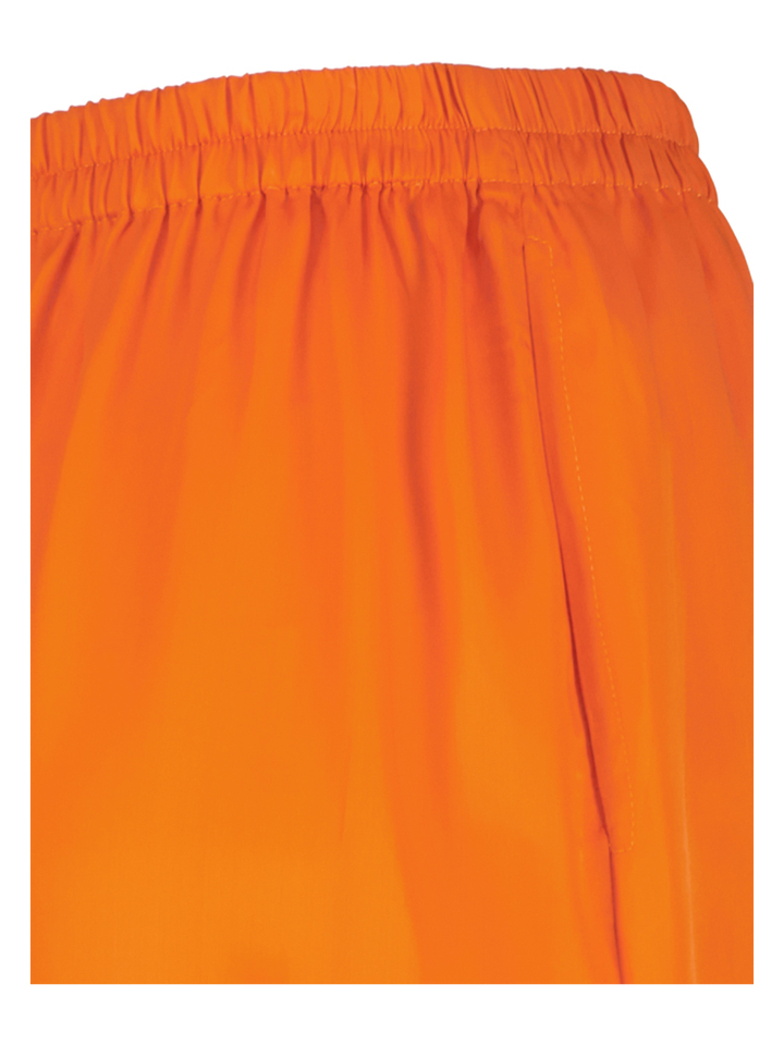 Oranje broek in satijn look FRNCH
