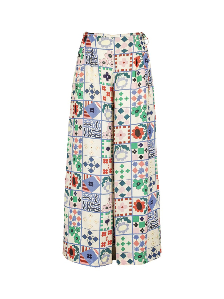 Multicolor wijde losse broek Egeria Frnch