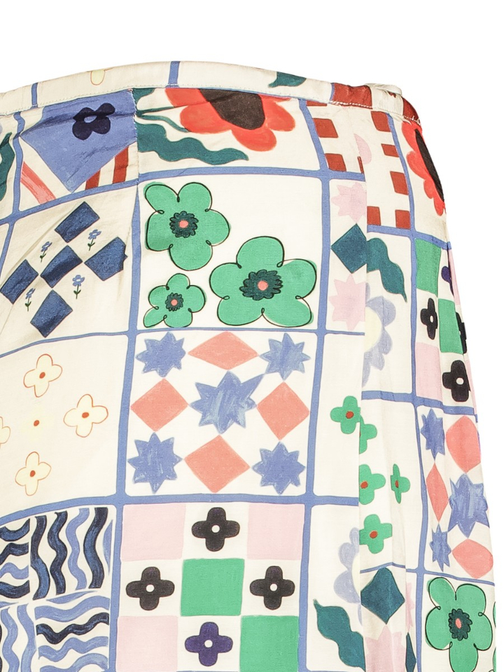Multicolor wijde losse broek Egeria Frnch
