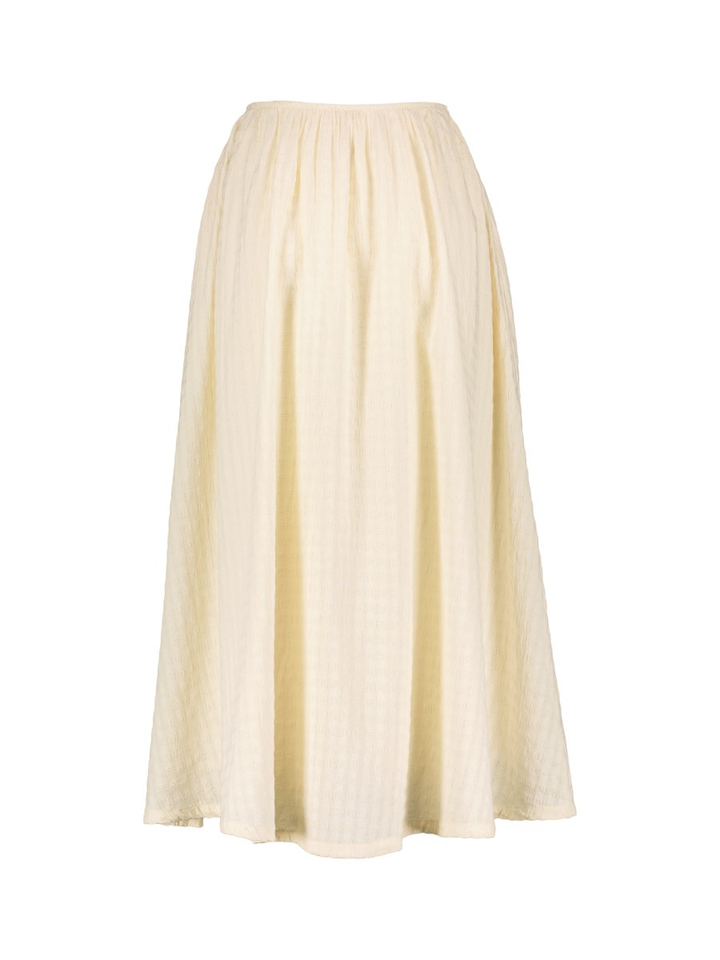 Beige rok met fijne motief en elastiek Claudia FRNCH