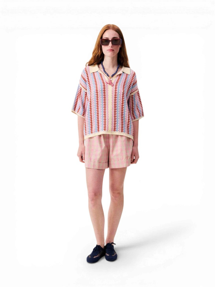 Multicolor gehaakte polo Missy FRNCH