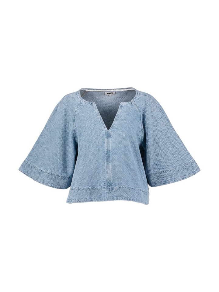 Blauwe jeansbloes Citrine FRNCH