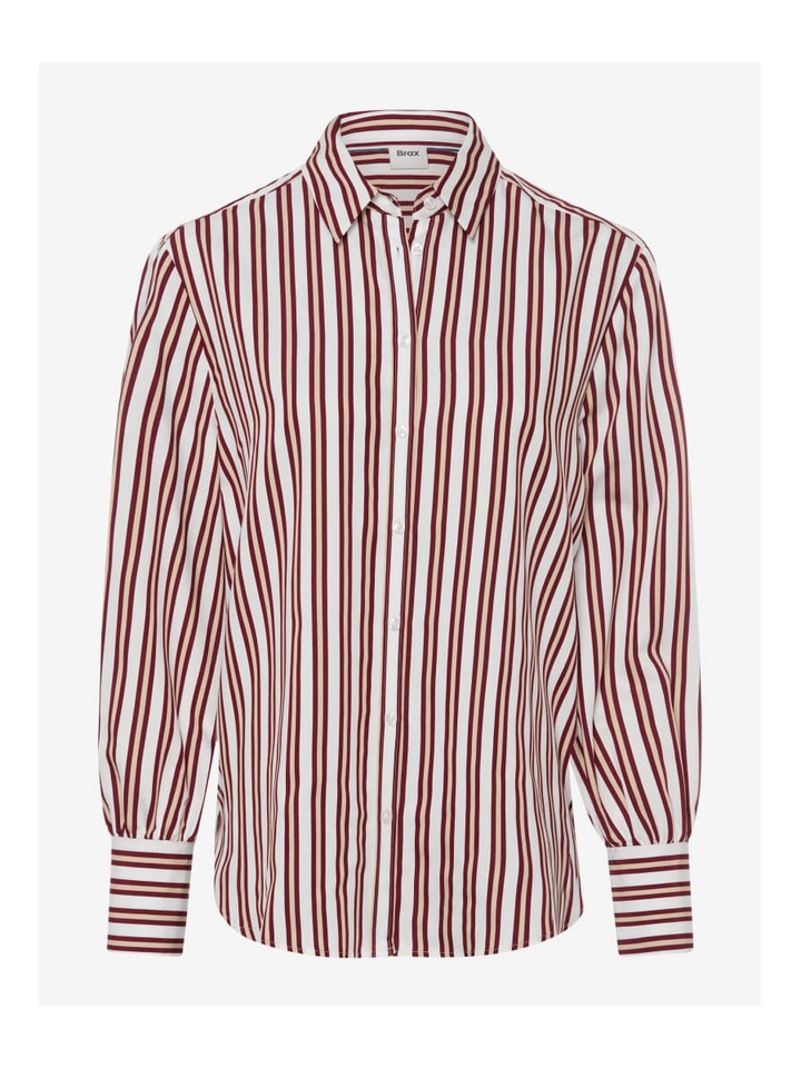 Bloes met bordeaux strepen Brax 