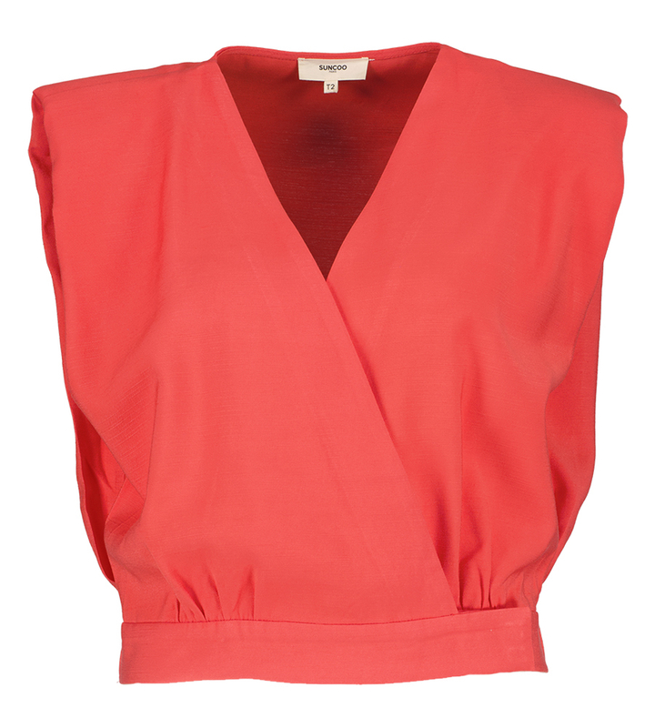 Rode wikkelblouse Laos Suncoo 
