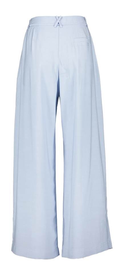 Blauwe wijde broek met bandplooi Julio Suncoo