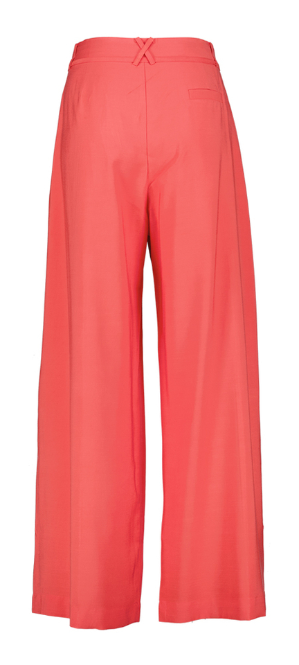 Rode wijde broek met bandplooi Julio Suncoo
