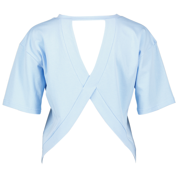Blauwe T-shirt met open rug Marti Suncoo