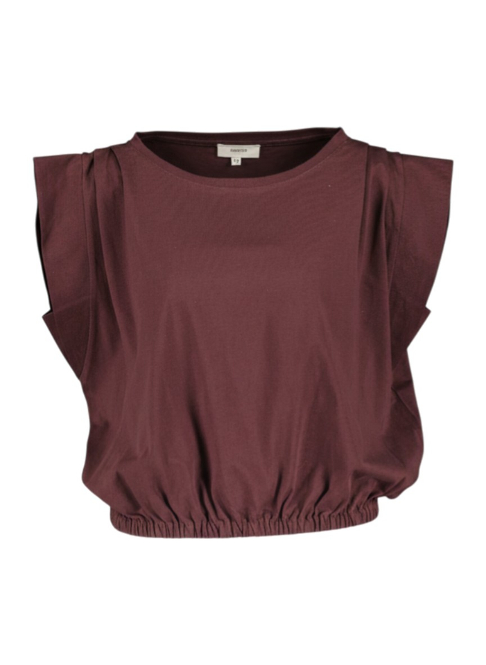 Bordeaux T-shirt met elastiek onderaan Marcha Suncoo 