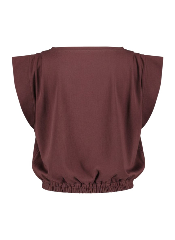 Bordeaux T-shirt met elastiek onderaan Marcha Suncoo 
