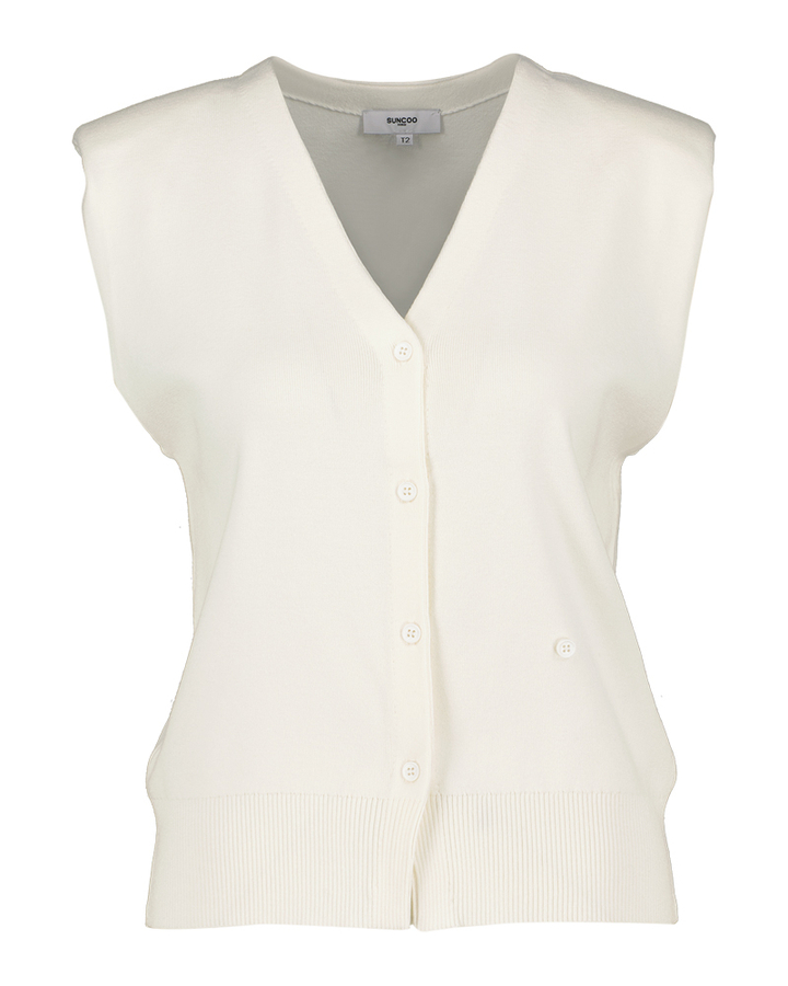 Witte gilet met schoudervulling Gilem Suncoo