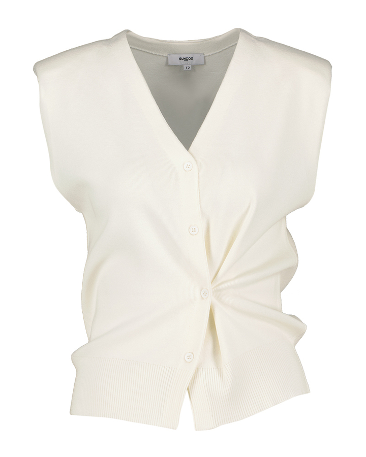 Witte gilet met schoudervulling Gilem Suncoo