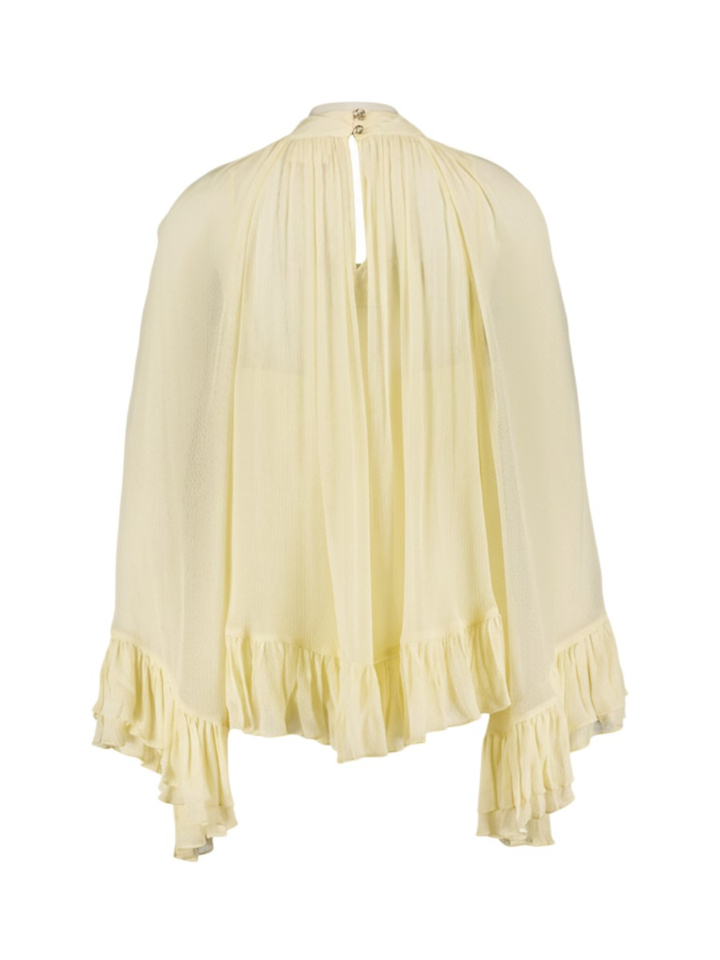 Gele oversized blouse met ruches Oiva Josh V