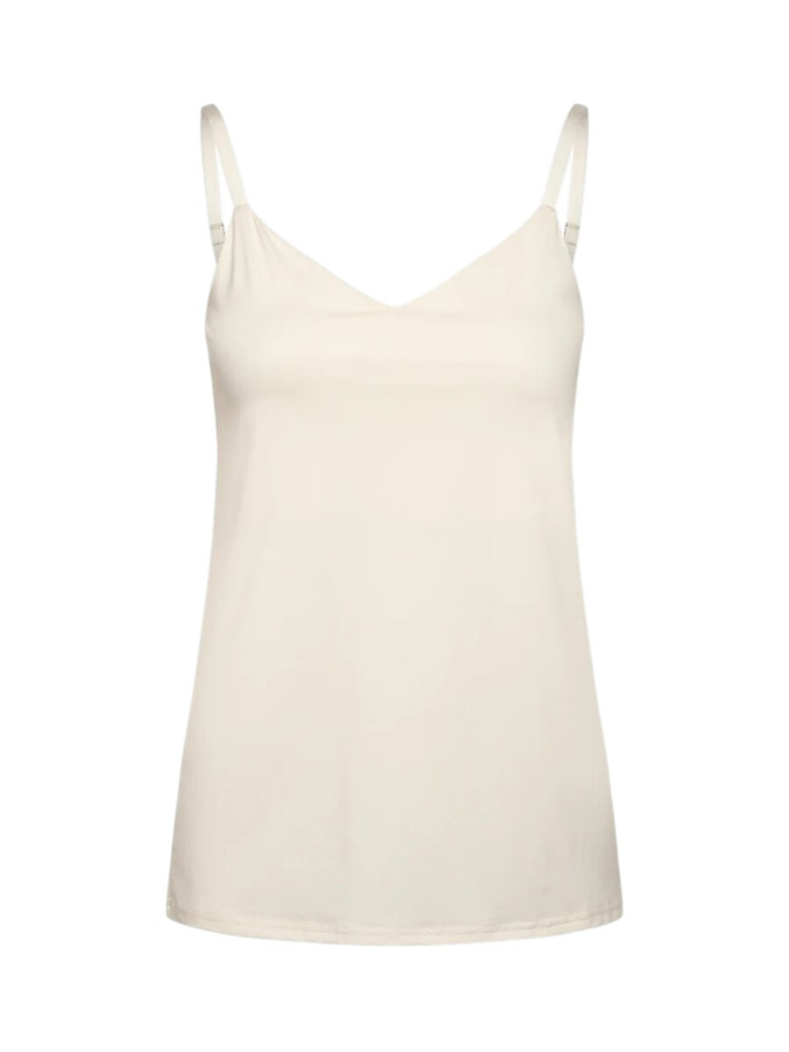 Beige klassieke top Rosemunde