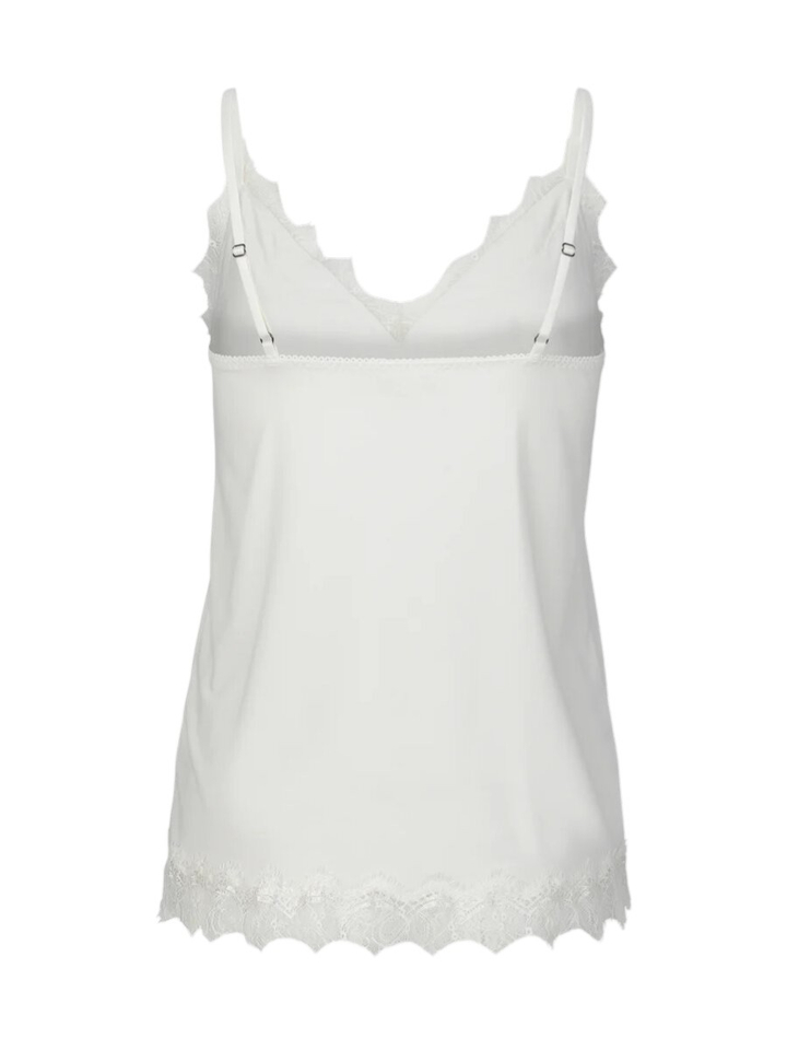 Beige klassieke top met kanten afwerking Rosemunde 