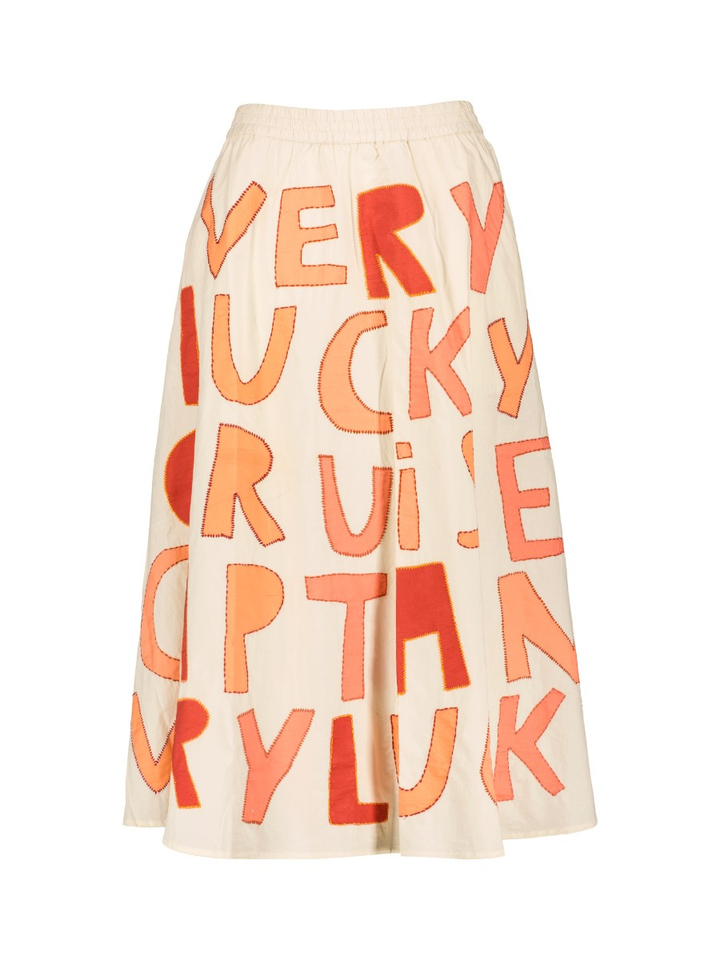 Ecru rok van katoen met geborduurde datails Stella Nova