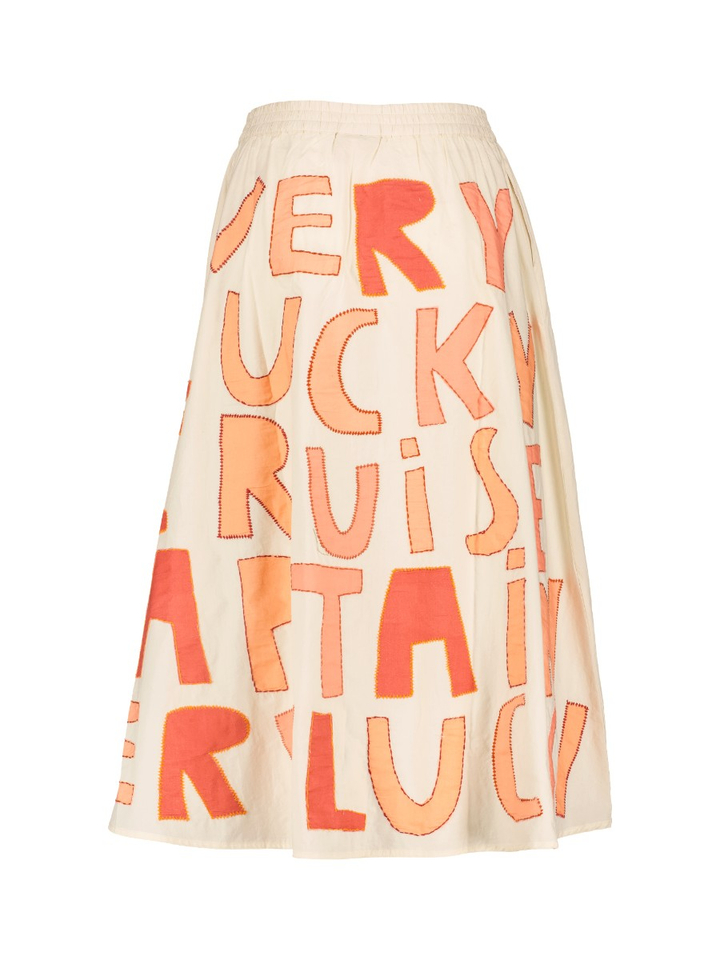 Ecru rok van katoen met geborduurde datails Stella Nova