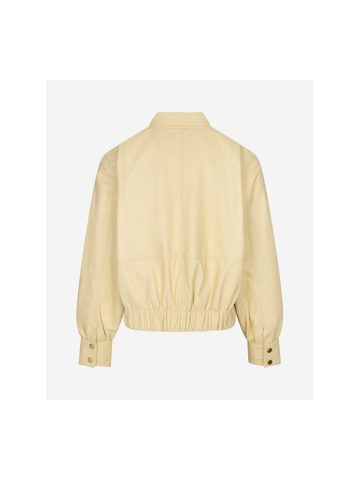 Gele leren jas met opgestikte zakken Jackes Ibana