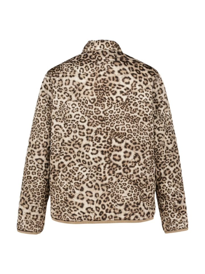 Beige omkeerbare padded jas in dierenprint Gia Milestone 