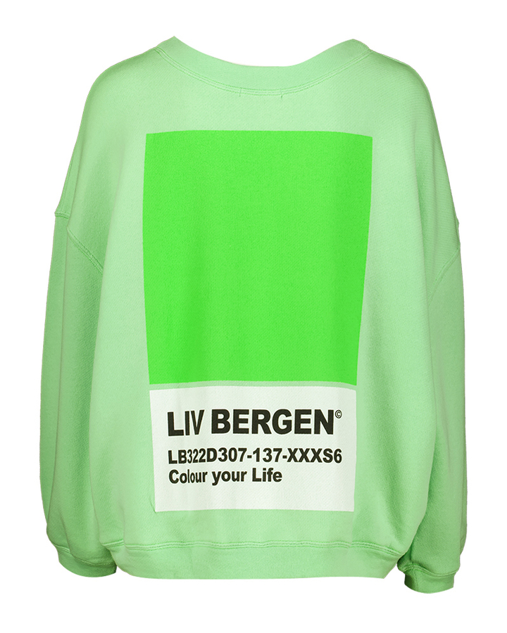 Lichtgroene oversized sweater Sky Square Liv Bergen